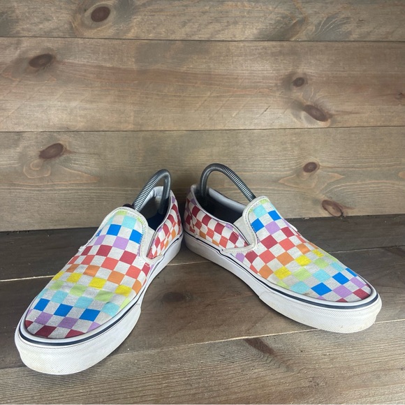 vans classic slip on womens size 8.5 shoes multicolor athletic skate sneaker - Picture 3 of 8